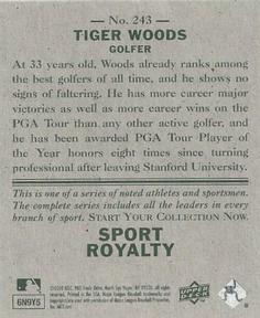 2009 Upper Deck Goudey - Mini Green Back #243 Tiger Woods Back