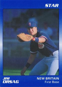 1989 Star New Britain Red Sox - Platinum #12 Jim Orsag Front