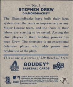 2009 Upper Deck Goudey - Mini Navy Blue Back #3 Stephen Drew Back