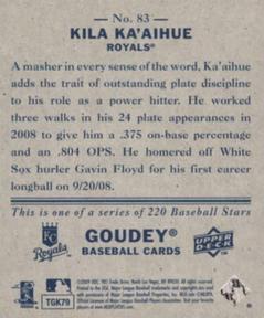 2009 Upper Deck Goudey - Mini Navy Blue Back #83 Kila Ka'aihue Back