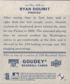 2009 Upper Deck Goudey - Mini Navy Blue Back #162 Ryan Doumit Back