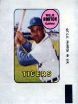 1969 Topps - Decals #NNO Willie Horton Front