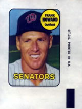 1969 Topps - Decals #NNO Frank Howard Front