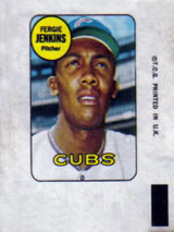 1969 Topps - Decals #NNO Fergie Jenkins Front