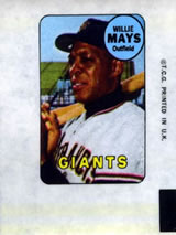 1969 Topps - Decals #NNO Willie Mays Front