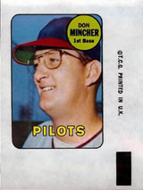 1969 Topps - Decals #NNO Don Mincher Front