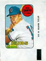 1969 Topps - Decals #NNO Ron Santo Front