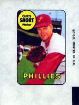 1969 Topps - Decals #NNO Chris Short Front