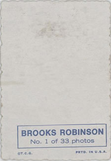 1969 Topps - Deckle #1 Brooks Robinson   Back