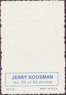 1969 Topps - Deckle #25 Jerry Koosman  Back