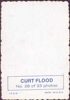 1969 Topps - Deckle #28 Curt Flood   Back