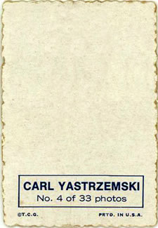 1969 Topps - Deckle #4 Carl Yastrzemski   Back