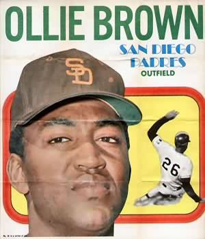1970 Topps - Posters #18 Ollie Brown Front