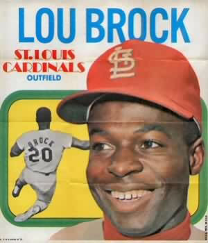 1970 Topps - Posters #4 Lou Brock Front