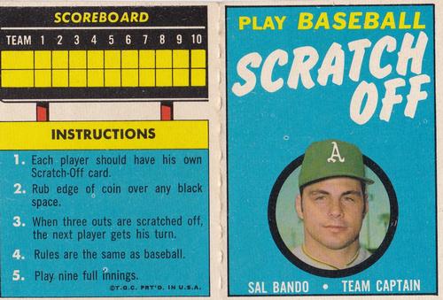 1970 Topps - Scratch-Offs #NNO Sal Bando Front
