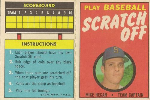 1970 Topps - Scratch-Offs #NNO Mike Hegan Front