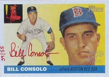 2004 Topps Heritage - Real One Autographs Red Ink #RO-BC Bill Consolo Front