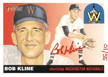 2004 Topps Heritage - Real One Autographs Red Ink #RO-BK Bob Kline Front