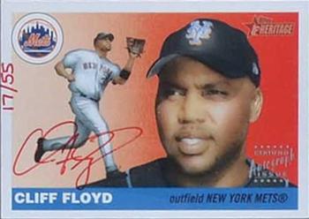 2004 Topps Heritage - Real One Autographs Red Ink #RO-CF Cliff Floyd Front