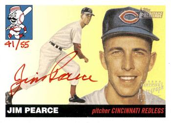 2004 Topps Heritage - Real One Autographs Red Ink #RO-JP Jim Pearce Front