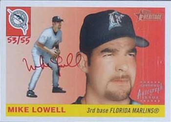 2004 Topps Heritage - Real One Autographs Red Ink #RO-ML Mike Lowell Front