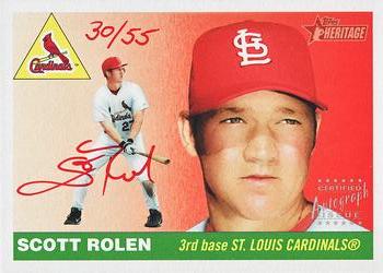 2004 Topps Heritage - Real One Autographs Red Ink #RO-SR Scott Rolen Front