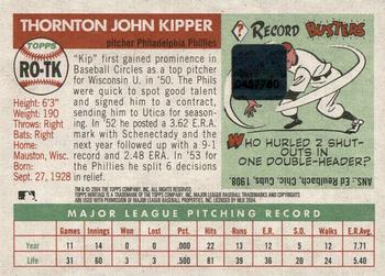 2004 Topps Heritage - Real One Autographs Red Ink #RO-TK Thornton Kipper Back