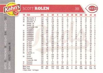 2012 Kahn's Cincinnati Reds #NNO Scott Rolen Back