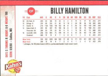 2014 Kahn's Cincinnati Reds #NNO Billy Hamilton Back