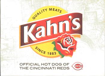2014 Kahn's Cincinnati Reds #NNO Header Card Back