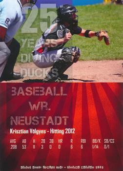 2012 Wiener Neustadt Diving Ducks #NNO Krisztian Völgyes Back