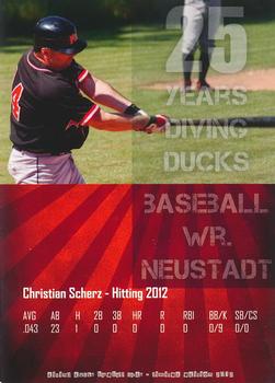 2012 Wiener Neustadt Diving Ducks #NNO Christian Scherz Back