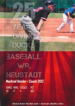 2012 Wiener Neustadt Diving Ducks #NNO Manfred Heisler Back