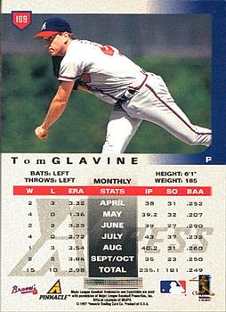 1997 Pinnacle X-Press #109 Tom Glavine Back