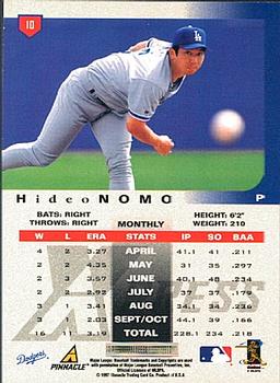 1997 Pinnacle X-Press #10 Hideo Nomo Back