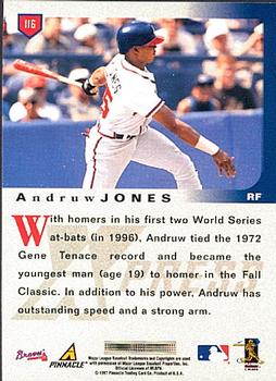 1997 Pinnacle X-Press #116 Andruw Jones Back
