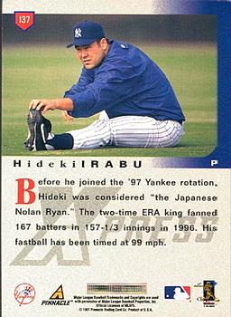 1997 Pinnacle X-Press #137 Hideki Irabu Back