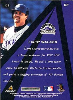 1997 Pinnacle X-Press #138 Larry Walker Back