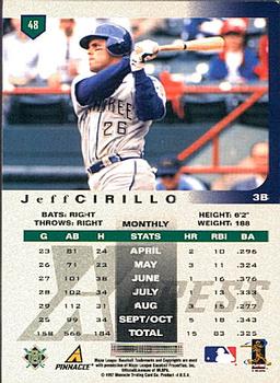 1997 Pinnacle X-Press #48 Jeff Cirillo Back