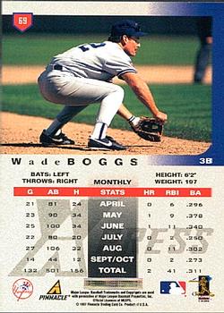 1997 Pinnacle X-Press #69 Wade Boggs Back