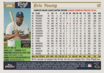 2005 Topps Chrome Updates & Highlights #UH6 Eric Young Back