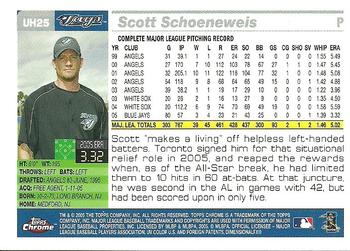 2005 Topps Chrome Updates & Highlights #UH25 Scott Schoeneweis Back