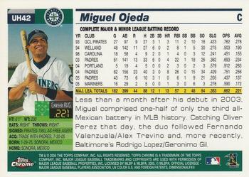 2005 Topps Chrome Updates & Highlights #UH42 Miguel Ojeda Back