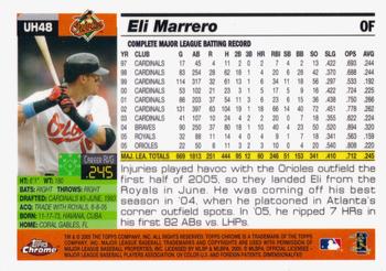 2005 Topps Chrome Updates & Highlights #UH48 Eli Marrero Back