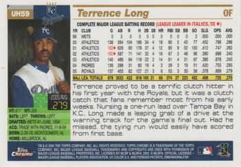 2005 Topps Chrome Updates & Highlights #UH59 Terrence Long Back