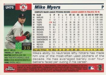 2005 Topps Chrome Updates & Highlights #UH75 Mike Myers Back