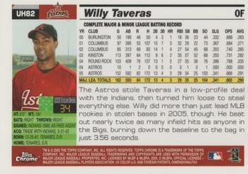 2005 Topps Chrome Updates & Highlights #UH82 Willy Taveras Back