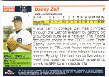2005 Topps Chrome Updates & Highlights #UH140 Danny Zell Back