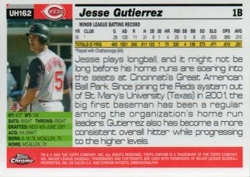 2005 Topps Chrome Updates & Highlights #UH162 Jesse Gutierrez Back