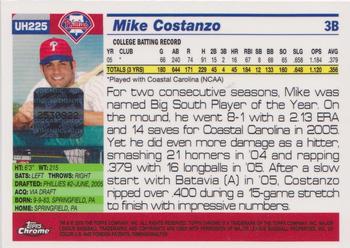 2005 Topps Chrome Updates & Highlights #UH225 Mike Costanzo Back